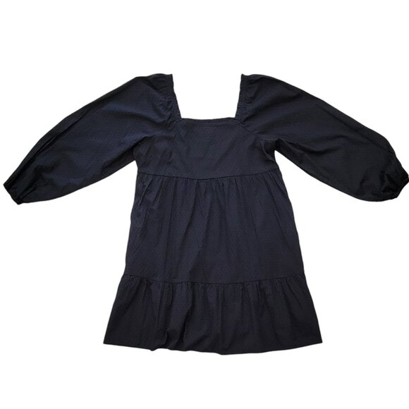 Universal Thread Ebony Smocked Tiered Mini Dress Balloon Sleeves Sz Large NEW - Picture 6 of 15